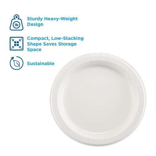  Dixie Ultra 10 Heavy-Weight Paper Plates by GP PRO (Georgia-Pacific), White, SXP10W, 500 Count (125 Plates Per Pack, 4 Packs Per Case)