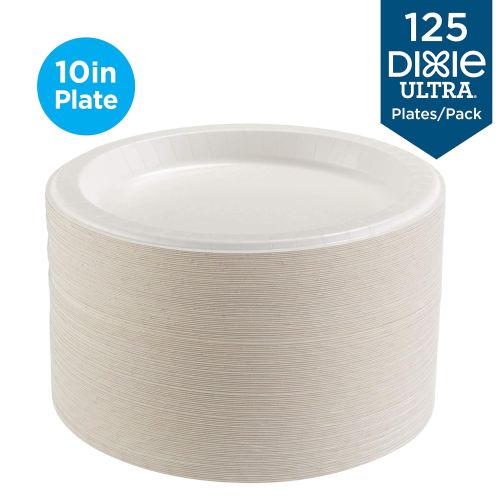  Dixie Ultra 10 Heavy-Weight Paper Plates by GP PRO (Georgia-Pacific), White, SXP10W, 500 Count (125 Plates Per Pack, 4 Packs Per Case)