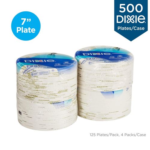  Dixie 6 7/8 (17.4 cm) Medium-Weight Paper Plates by GP PRO (Georgia-Pacific), Pathways, UX7WS, 500 Count (125 Plates Per Pack, 4 Packs Per Case)