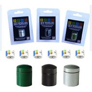 [아마존베스트]Geo-versand Top OfferSilver/GreenBlack Magnetic Nano with 3Log Geocaching Hide, Container, Box, Hide, Waterproof Micro