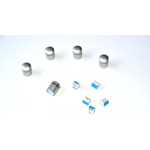  [아마존베스트]Geo-versand 5 x Nano Magnetic Silver with 5 Waterproof Log Strips, Geocaching Hideout, Container, Micro, Nanos, Nano, Neodymium