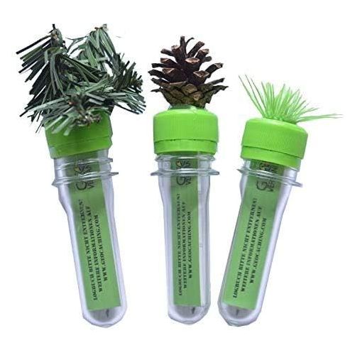  [아마존베스트]Geo-versand 3 x Petling with Fir Grass and Pine Cones with Logbook and Pen Set Complete Package Geocaching Hiding Place