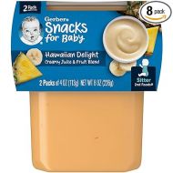 Gerber Baby Food 2nd Foods, Snacks for Baby, Hawaiian Delight Dessert, 3.5 Ounce Tubs, 2-Pack (Pack of 8)