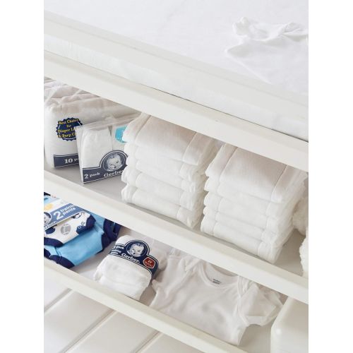  [아마존베스트]Gerber 10 Pack Organic Flatfold Birdseye Diaper