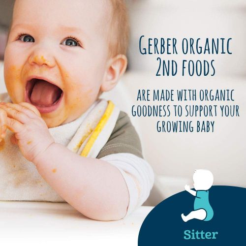  [아마존베스트]Gerber Organic 2nd Foods Baby Food, Fruit & Veggie Variety Pack, 3.5 Ounces Each, 18 Count