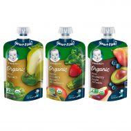[아마존베스트]Gerber Purees Organic 2nd Foods Baby Food Fruit & Veggie Variety Pack, 3.5 Ounces Each, 18 Count