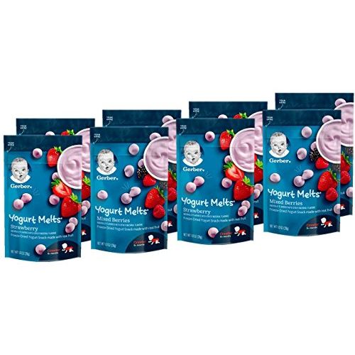  [아마존베스트]Gerber Yogurt Melts, Strawberry & Mixed Berry, 8 Count