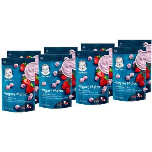  [아마존베스트]Gerber Yogurt Melts, Strawberry & Mixed Berry, 8 Count