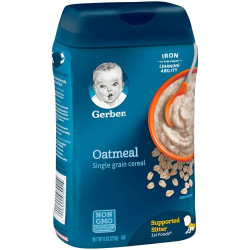  [아마존베스트]Gerber Baby Cereal Gerber Single-Grain Oatmeal Baby Cereal, 8 oz (Pack of 6)