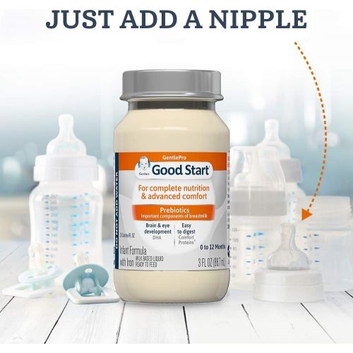  [아마존베스트]Gerber Good Start Gentle Non-GMO Ready to Feed Infant Formula Nursers Stage 1, 3 Ounces (Pack of 48)