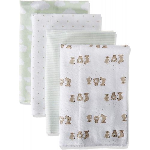  Gerber Plumbing Gerber Unisex Baby 4 Pack Flannel Burp Cloth