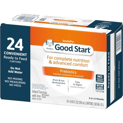  Gerber Plumbing Gerber Good Start Gentle Non-GMO Ready to Feed Infant Formula Stage 1, 8.45 Ounce (Pack of 24)