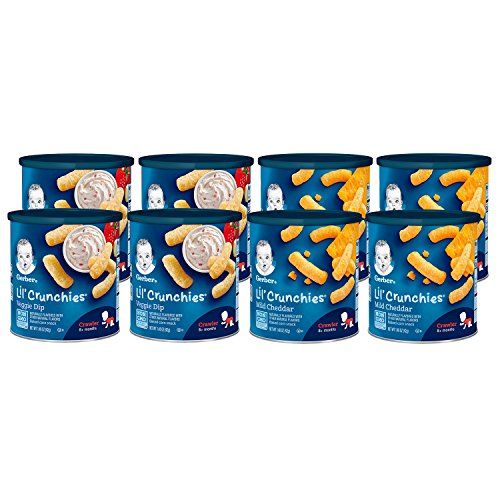  Gerber Lil Crunchies, Mild Cheddar & Veggie Dip, 8 Count