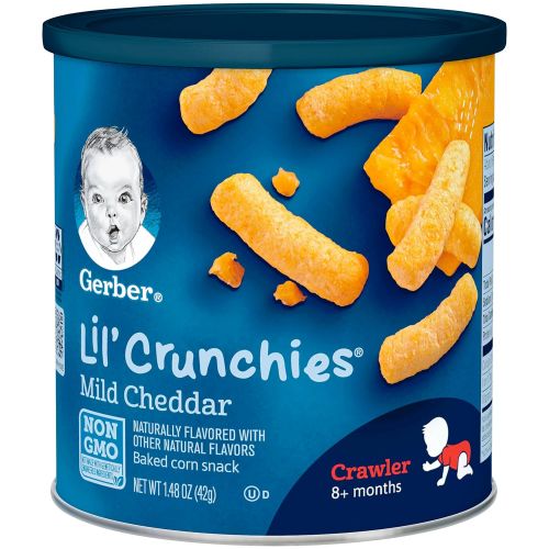  Gerber Lil Crunchies, Mild Cheddar & Veggie Dip, 8 Count