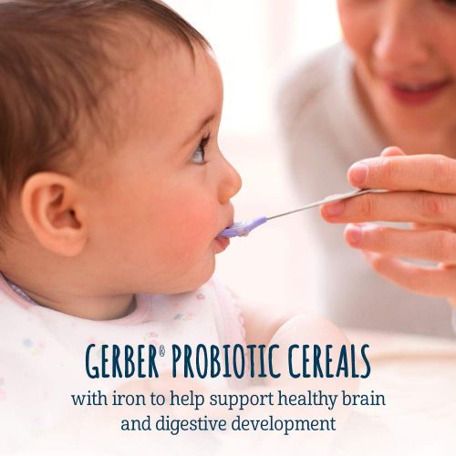  Gerber Baby Cereal DHA & Probiotic Oatmeal Baby Cereal, 8 Ounces (Pack of 6)