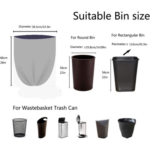  [아마존베스트]Black Trash Bag,Gereen 8 Gallon Extra Strong Tall Kitchen Trash Bag Garbage Bag Trash Can Liner (8 Gallon(100 Count), Black)