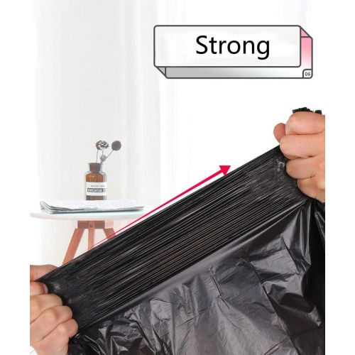  [아마존베스트]Black Trash Bag,Gereen 8 Gallon Extra Strong Tall Kitchen Trash Bag Garbage Bag Trash Can Liner (8 Gallon(100 Count), Black)