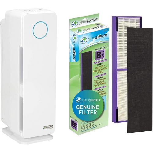  Germ Guardian True HEPA Filter Air Purifier, UV Light Sanitizer with Germ Guardian FLT4850PT True HEPA Genuine Air Purifier Replacement Filter