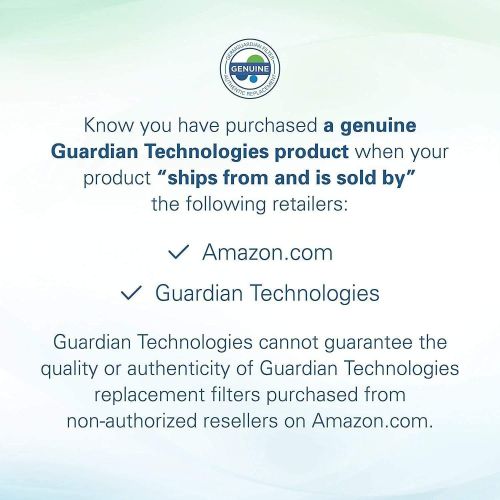  Germ Guardian True HEPA Filter Air Purifier, UV Light Sanitizer with Germ Guardian FLT4850PT True HEPA Genuine Air Purifier Replacement Filter