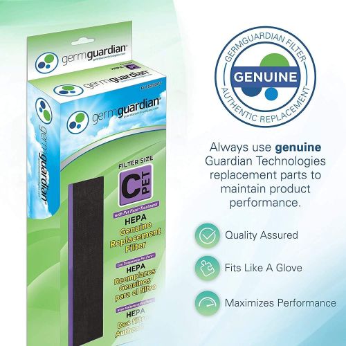  Germ Guardian FLT5250PT True HEPA Genuine Air Purifier Replacement Filter with Guardian Technologies GermGuardian Air Purifier GENUINE Carbon Filter 4-Pack