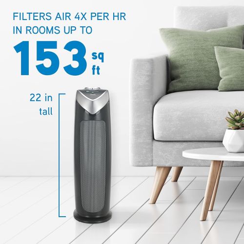  Guardian Technologies Germ Guardian AC4820 22” True HEPA, Full Room, Allergies, Smoke, Dust, Pet Dander, Odors, 3-Yr Wty, GermGuardian, Grey Filter Air Purifier for Home