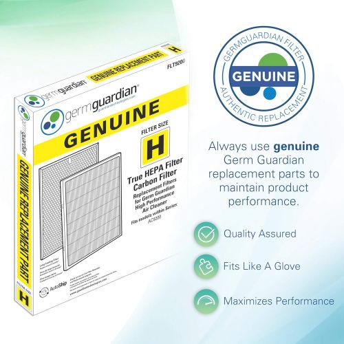  Germ Guardian FLT9200 True HEPA Genuine Air Purifier Replacement Filter H, and Carbon Combo Pack, for GermGuardian AC9200