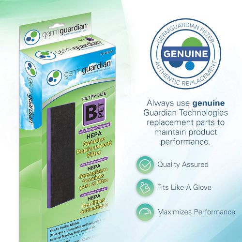  Visit the Guardian Technologies Store Germ Guardian FLT4850PT True HEPA GENUINE Air Purifier Replacement Filter B, with Pet Pure Treatment for GermGuardian AC4900, AC4825, AC4850PT, CDAP4500, AC4300, and More