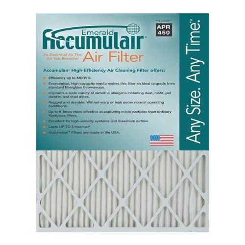  GermGuardian Accumulair Emerald 20x22.25x4 (Actual Size) MERV 6 Air Filter/Furnace Filters (4 pack)