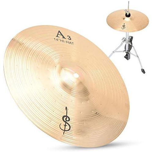  [아마존베스트]Germerse 14 inch metal cymbal, 14 inch drum cymbal, adults for drum students, professionals, band performance teaching material