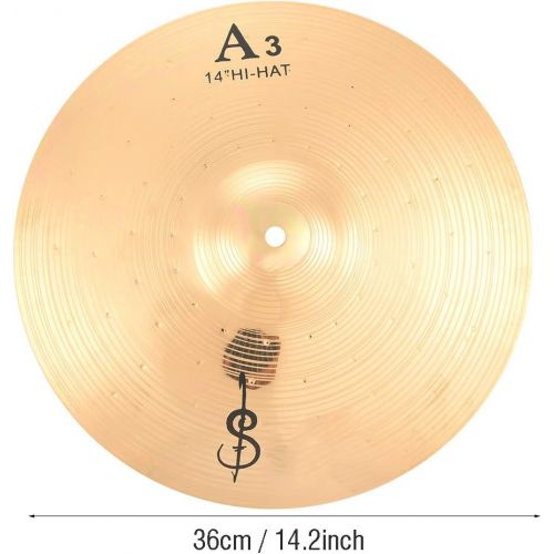  [아마존베스트]Germerse 14 inch metal cymbal, 14 inch drum cymbal, adults for drum students, professionals, band performance teaching material