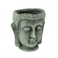 Gerson Antique Grey Ceramic Buddha Head Planter