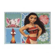 Gertmenian Disney Moana Rug Kids Pua Carpet, 5x7 Large, Sky Blue