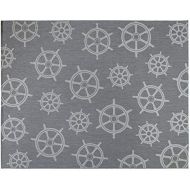 [아마존핫딜][아마존 핫딜] Gertmenian 21632 Coastal Tropical Carpet Outdoor Patio Rug, 8x10 Large, Gray Ship Wheel