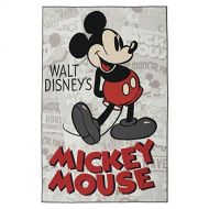 Gertmenian: Disney HD Digital Retro Collection Classic Mickey Mouse Bedding Area Rug 54x78 inch, Large, Gray
