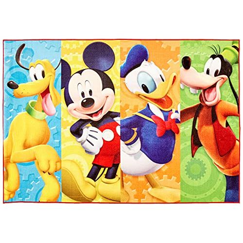  Gertmenian Disney Mickey Mouse Clubhouse Rug HD Digital MMCH Kids Room Decor Bedding Area Rugs 5x7, X Large, Multicolor