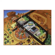 Gertmenian Disney Cars Game Rug Racers Kids Toys Throw Area Carpet Play Mat, 40x54, Red 3X Toy Car Lightning McQueen + Mater + Cruz