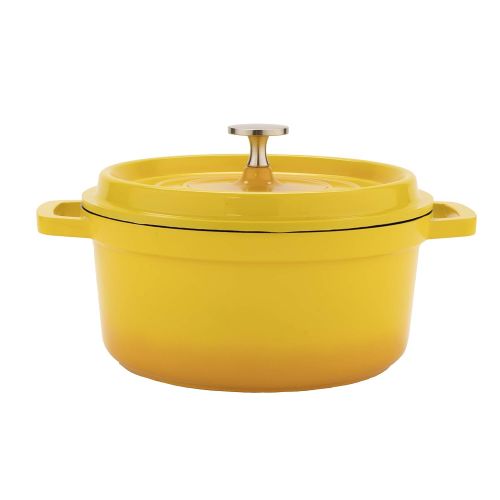 롯지 GET G.E.T. Enterprises Blue 3 Quart Round Braiser Pan, Cast Aluminum with Lid and Handles Heiss CA-005-CBBK