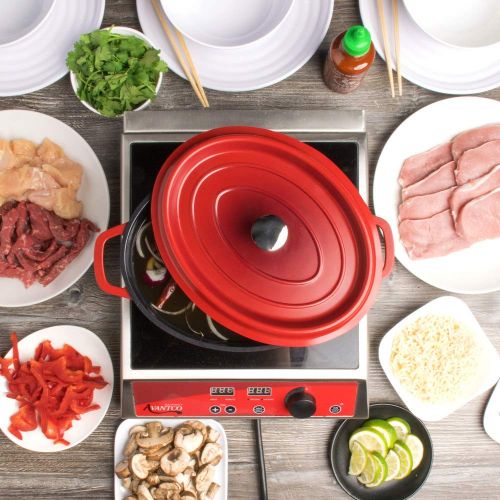 롯지 GET G.E.T. Enterprises Red 2.5 Quart Round Dutch Oven, Cast Aluminum with Lid and Handles Heiss CA-011-RBK