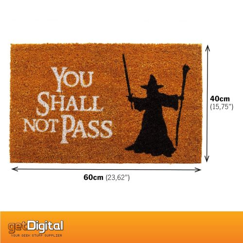  GetDigital getDigital Doormat You shall not pass | Carpet Entrance Rug Front Door Welcome Mat | Made from natural coco coir fibres | Perfect for Lord of the Rings lovers | 23.7 by 15.7 by 1-i