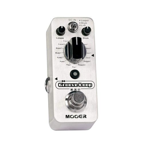  MOOER Groove Loop Drum Machine Looper Pedal with 2 Getaria Guitar Effect Cables