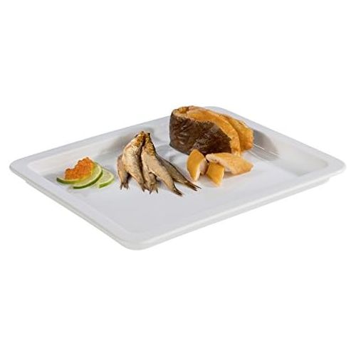  Getgastro getgastro GN Tablett aus Porzellan, stapelbar, spuelmaschinenfest, mikrowellengeeignet, mehrere Groessen wahlbar/GN 1/1, GN 1/2, GN 1/3, GN 2/4 oder GN 2/3 | SUN (A1 - GN 1/1)