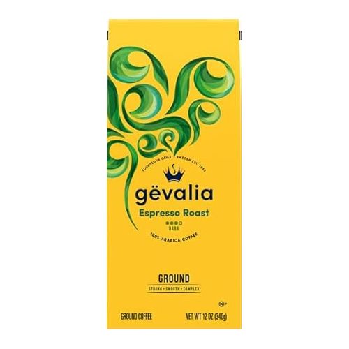  Gevalia Espresso Dark Roast Ground Coffee (12 oz Bag)