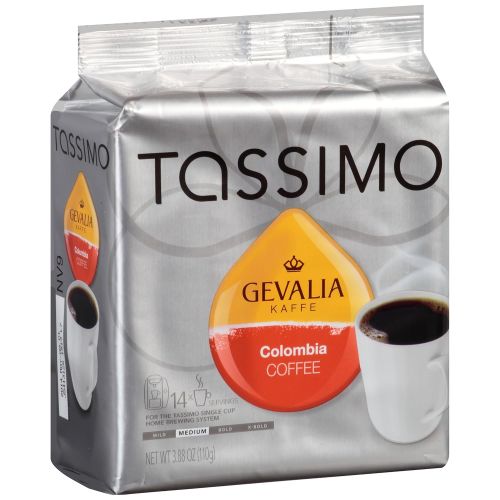  Tassimo Gevalia Colombia Medium Roast Coffee T-Discs for Tassimo Single Cup Home Brewing Systems (14 ct Pack)