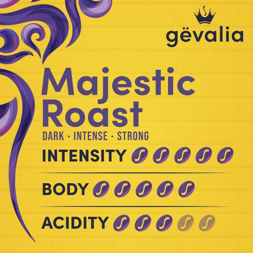  Gevalia Majestic Roast Bold Dark Roast K?Cup Coffee Pods 72 ct Pack, Pack of 6