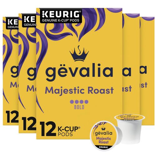  Gevalia Majestic Roast Bold Dark Roast K?Cup Coffee Pods 72 ct Pack, Pack of 6