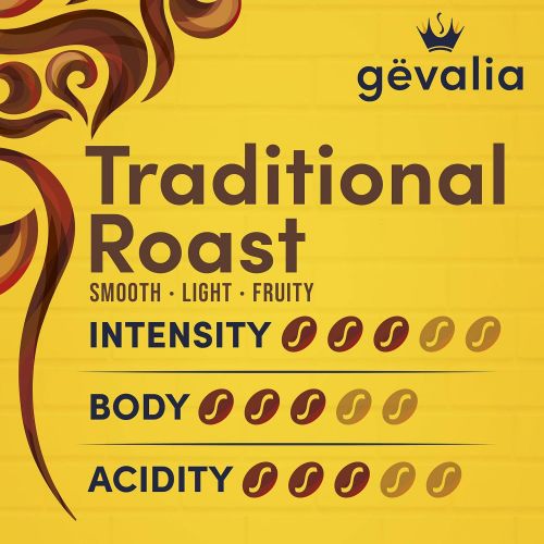  Gevalia Traditional Mild Roast Ground Coffee (12 oz Bags, Pack of 6)