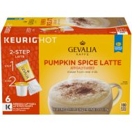 Gevalia Pumpkin Spice Latte and Espresso K Cup Pods with Latte Froth Packets, 6.17 Ounce (Pack of 6)