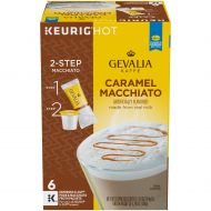Gevalia Caramel Macchiato Espresso Coffee with Froth Packets, K-Cup Pods, 6 Count (Pack of 6)