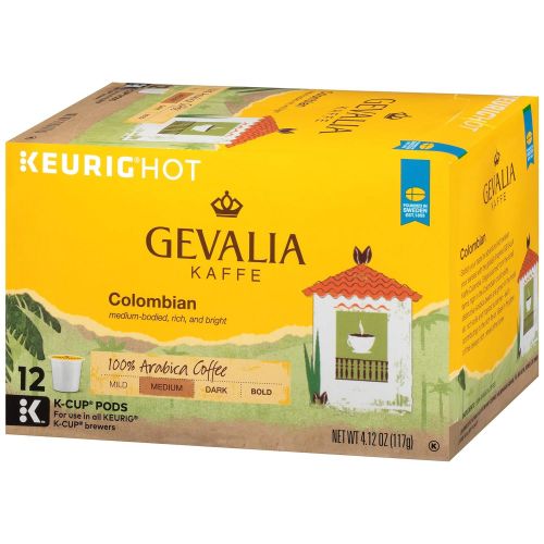  Gevalia Colombian Coffee K-Cup Pods, 72 Count (6 Packs of 12)