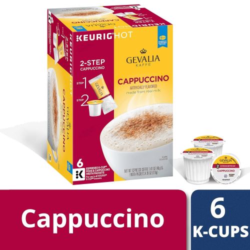  Gevalia GEVALIA Cappuccino K-CUP Pods and Froth Packets - 6 count (Pack of 6)
